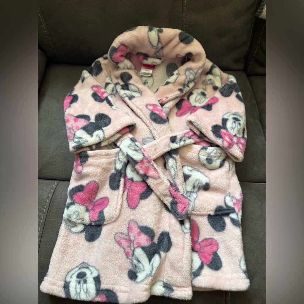 Disney Pink and Gray Kids Pajama Robe